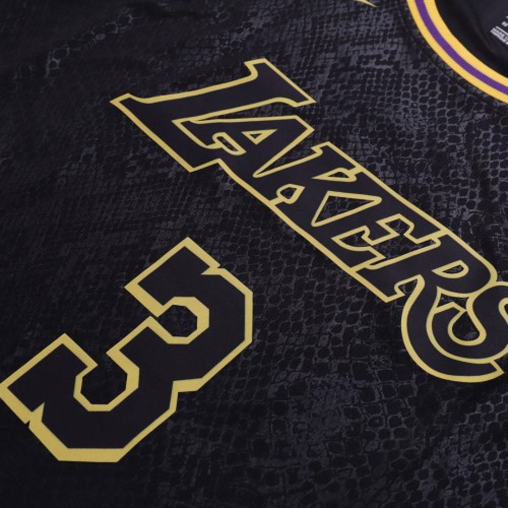 Men's Los Angeles Lakers Anthony Davis #3 Black Swingman Jersey - City Edition-Pro Kit Vault | Brand New 26/27 Sports Jerseys